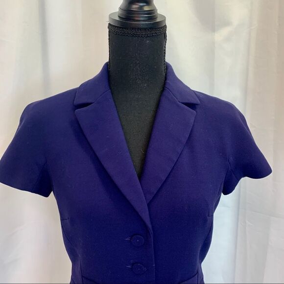 SANDRA Angelozzi purple short sleeve tailored blazer size 32 - Picture 5 of 12